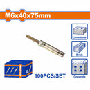 Tacos de anclaje expansible 6x40x75mm Galvanizado Zincado 100 pzas