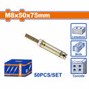 Tacos de anclaje expansible 8x50x75mm Galvanizado Zincado 50 pzas