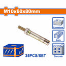 Tacos de anclaje expansible 10x60x80mm Galvanizado Zincado 35 pzas