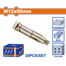 Taco galvanizado de cuña 12x90mm. Acabado Zinc Amarillo 20 pzas