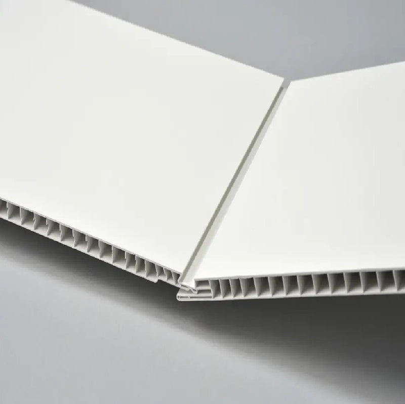 Cielo Raso PVC techo Blanco brillante BRILLO panel 20cm x 8mm x 5.95m  Resistente a Humedad Fácil Instalación Alta Durabilidad