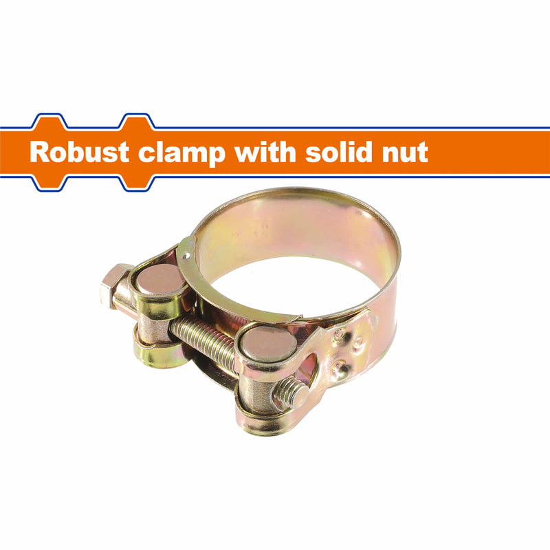 Abrazadera robusta con tuerca sólida Rango 56-59mm Acero chapado en zinc. Ancho 22x1.2mm Set de 20 piezas.