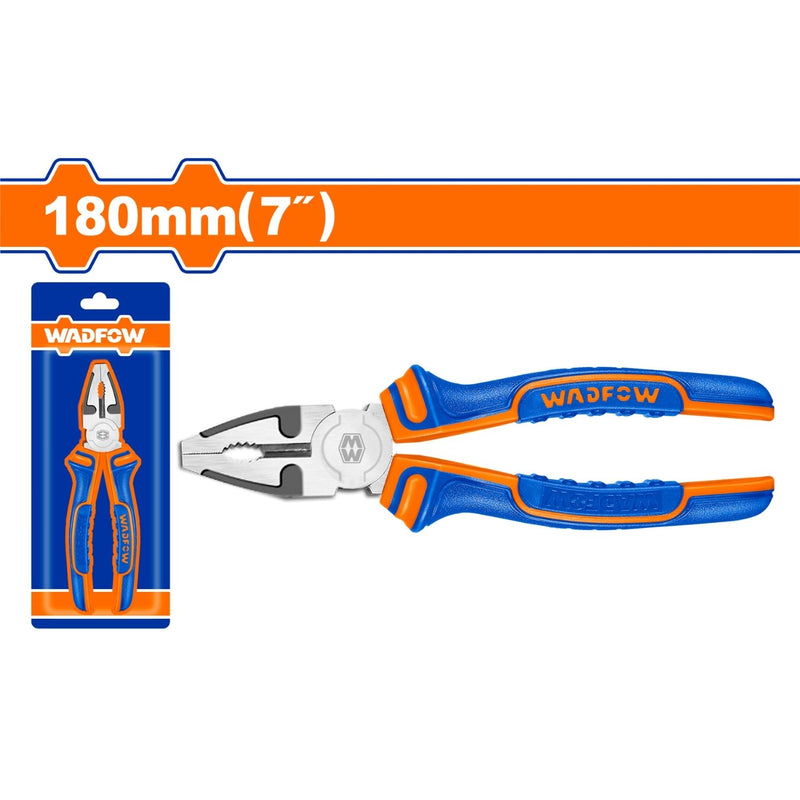 Alicate de combinación 7"(180mm)  Acero al carbono. Pulido. Mango ergonómico