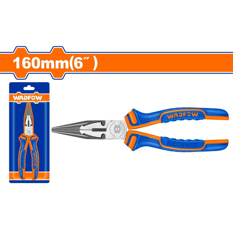 Alicate de punta larga 6” (160 mm) Acero al carbono. Pulido. Mango ergonómico