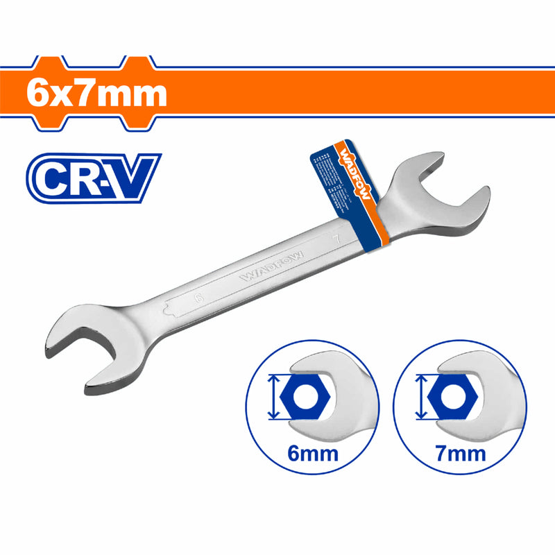 Llave combinada doble 6x7mm 110mm Cr-V Acabado mate
