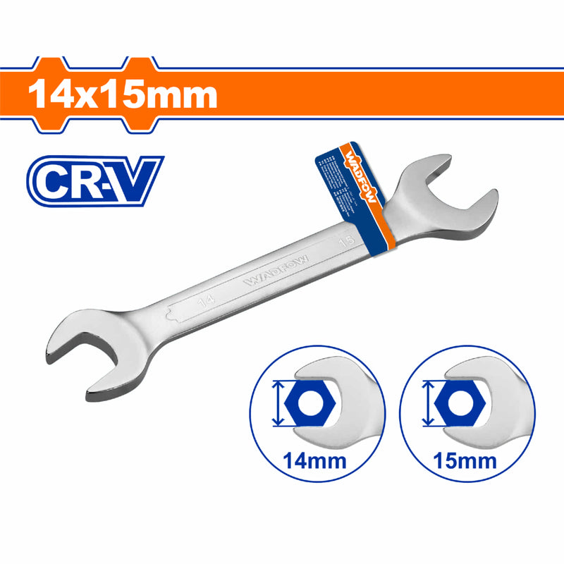 Llave combinada doble 14x15mm 163mm Cr-V Acabado mate