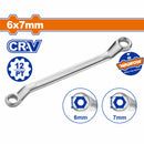 Llave de Estrella Acodada 6x7mm 119mm Cr-V Acabado Mate