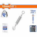 Tensor de cable de acero Zinc. Gancho-argolla 1/2" Límite de carga de trabajo: 200kg Acero al carbono galvanizado. Gancho y ojo de tensor.