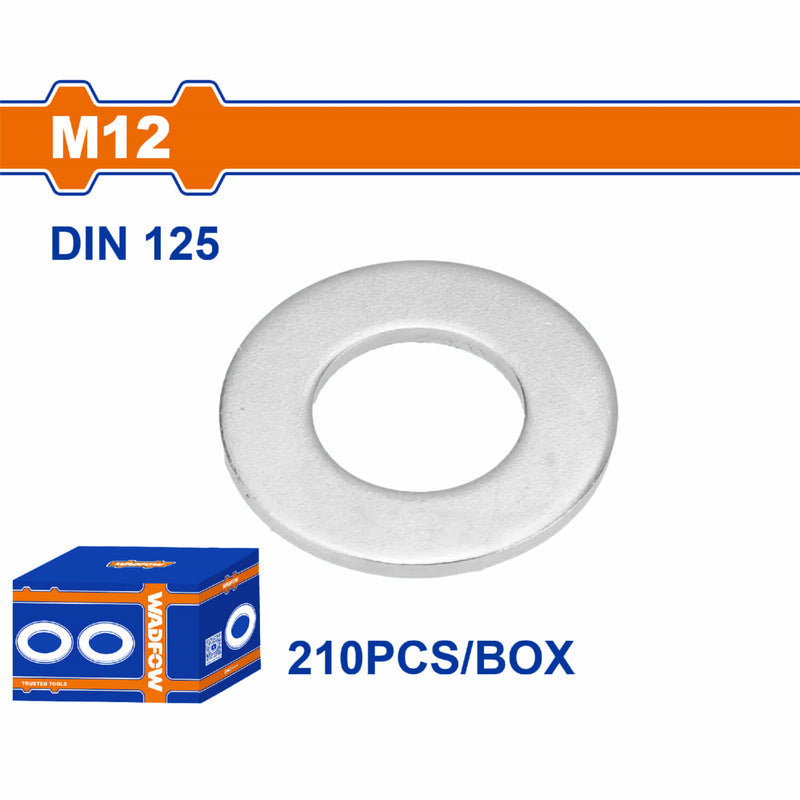 Arandelas Galvanizadas M12 Acero al carbono. 210 pzas.