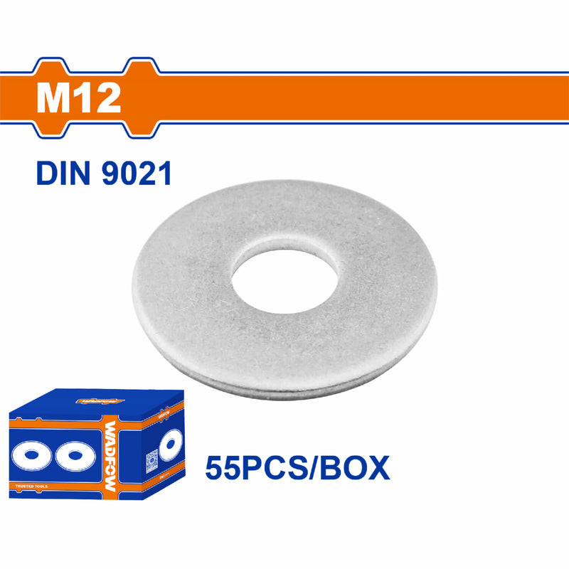 Arandelas Galvanizadas M12 Acero al carbono. 55 pzas.