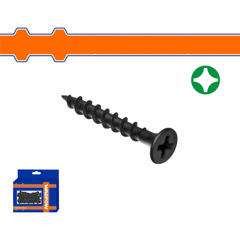 Tornillos para Gypsum (Yeso) Rosca gruesa. Cabeza Avellanada. Fosfatizado. Phillips.