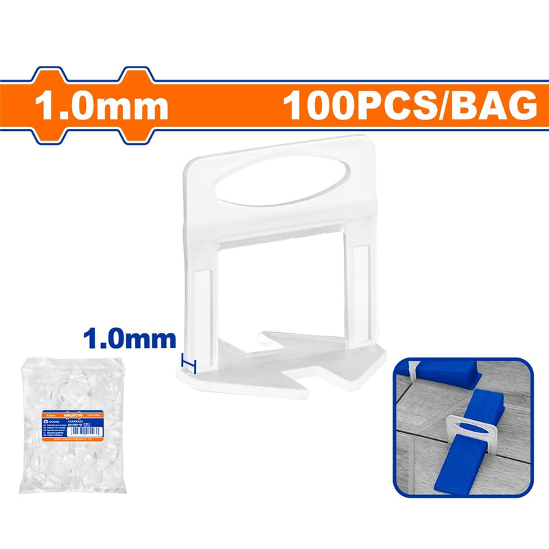 Nivelador de Baldosas 1mm Polipropileno Set 100 pzas.