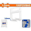 Nivelador de Baldosas 3mm Polipropileno Set 100 pzas.