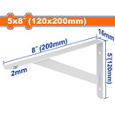 Soporte De Repisa Reforzado 5X8¨ Capac: 50 Kg. Espesor: 2Mm. 6 Puntos De Fijación.