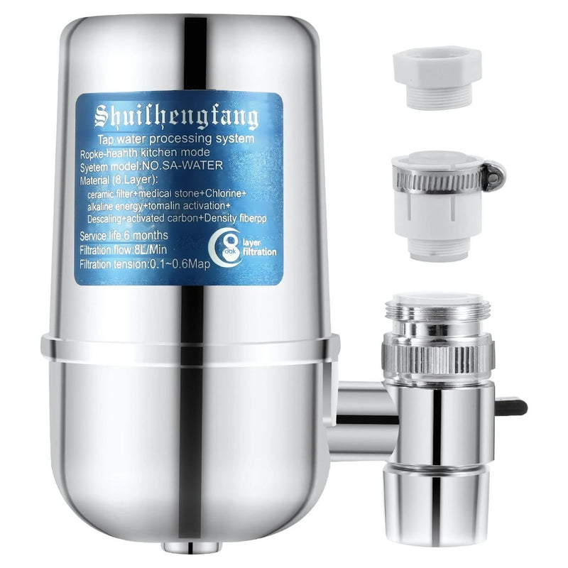 Filtro de agua para grifo. Purificador de agua de 8 etapas ideal para llave de fregadero.