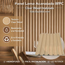 Panel WPC acanalado Ondulado curvo Clear Wood 2900*159*15mm