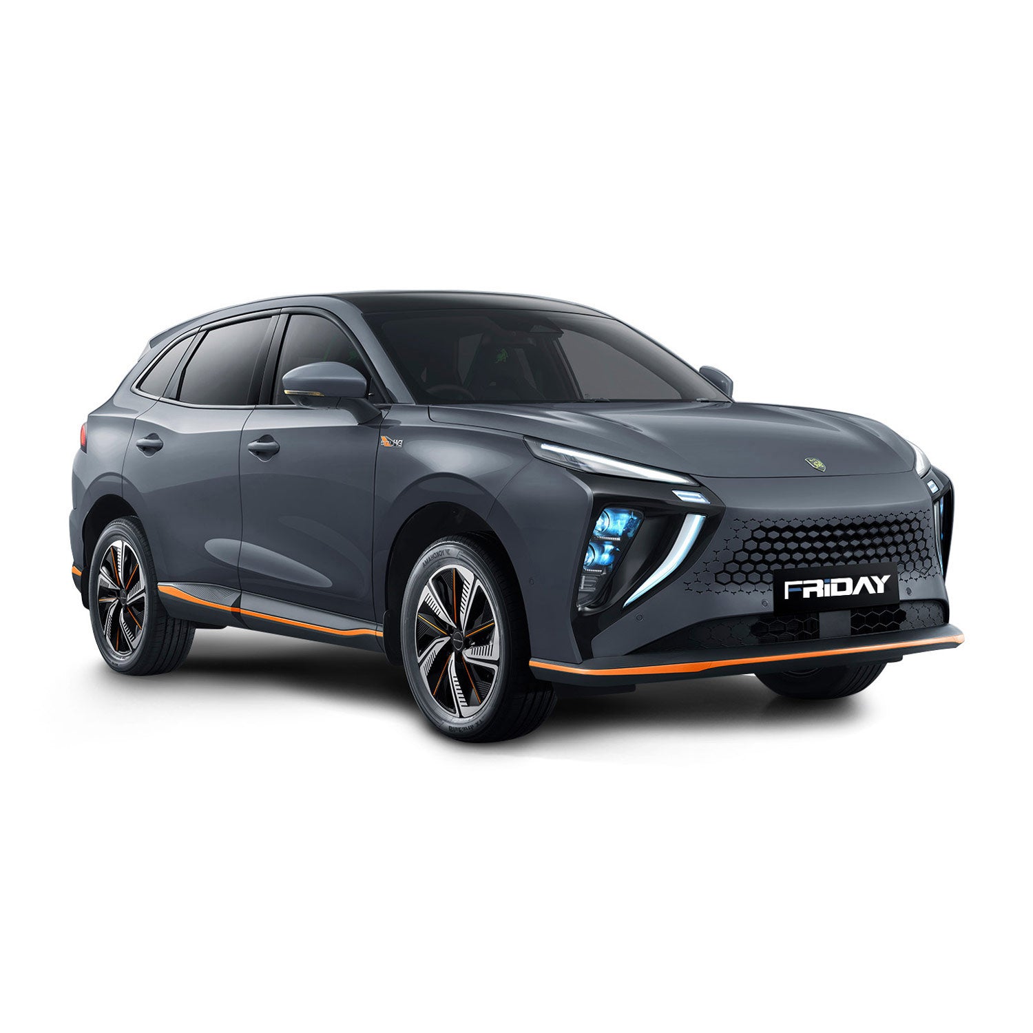 Carro Eléctrico SUV EV Friday 430km Forthing exclusive Color Gris OSCURO/ Interior Negro