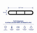Perfil Platina Louver Remate 32.7mm UPVC Upview Carbone Espesor 6 mm Largo 5.85M Color NEGRO Microtexturizado  | Acabado Profesional Para Ventanas PVC