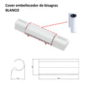 Covertor embellecedor color Blanco de Bisagras y biela para hardware kinglong de sistema de ventanas uPVC y Aluminio
