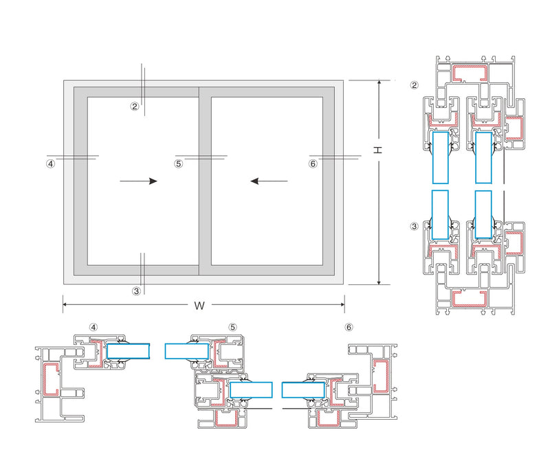 Puerta Ventana Corredera UPVC Blanca 200x220cm Reforzada Anti UV con Vidrio de seguridad Templado 5mm (5 años de Garantía) Incluye malla mosquitera