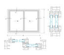 Ventanas Correderas UPVC Blanca Anti UV con Vidrio de seguridad Templado 5mm (5 años de Garantía) Incluye malla mosquitera