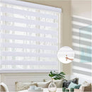 Persianas Rollers Enrollables Eclipse zebra dia y noche. Color Blanco.