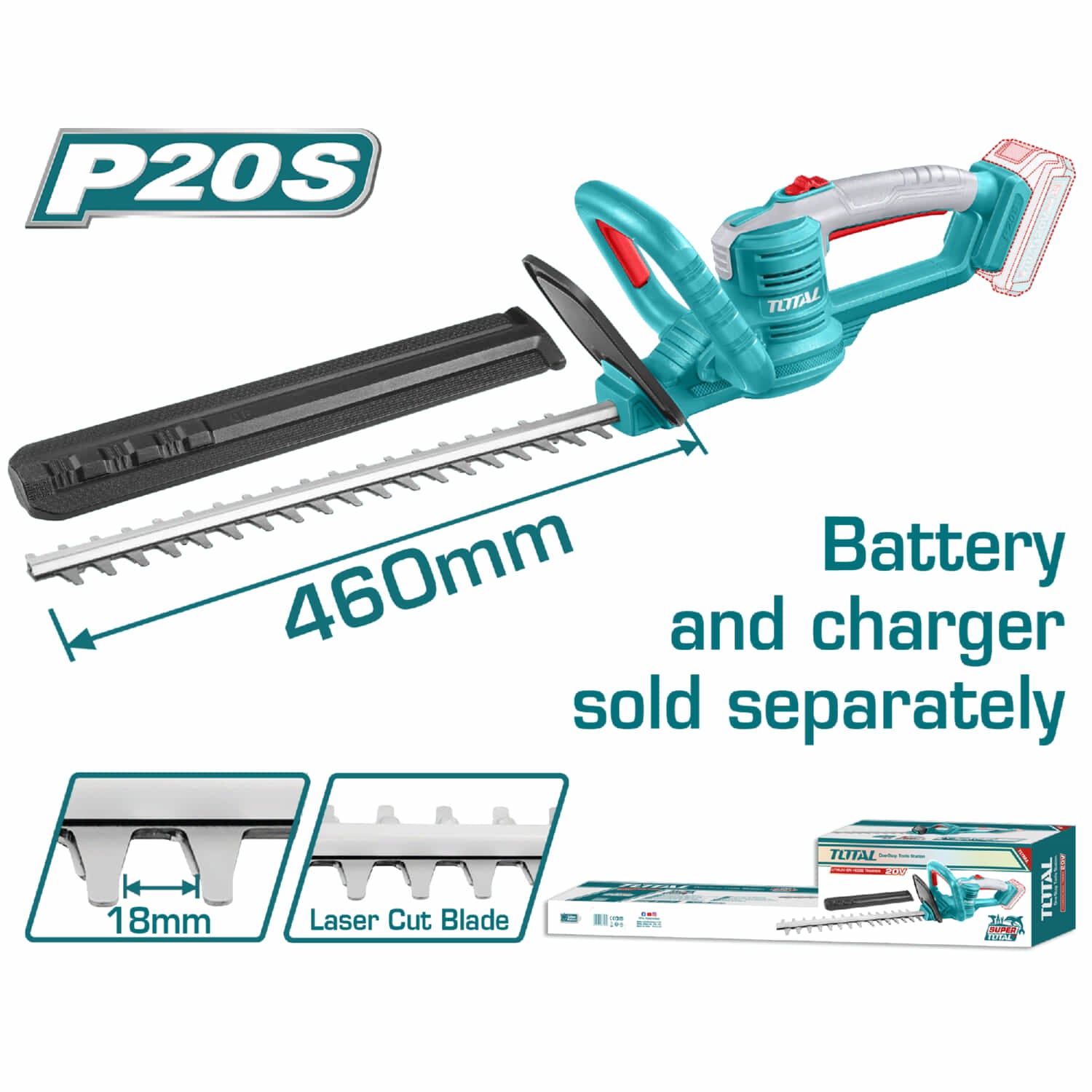 Cortadora de Arbustos Batería Litio 20V.