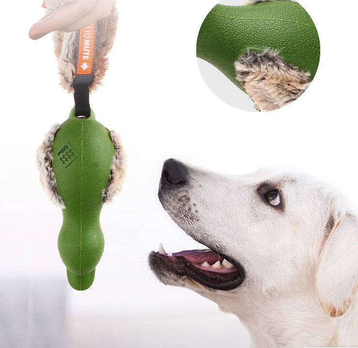 Juguete Duck Push To Mute Verde Para Mascotas