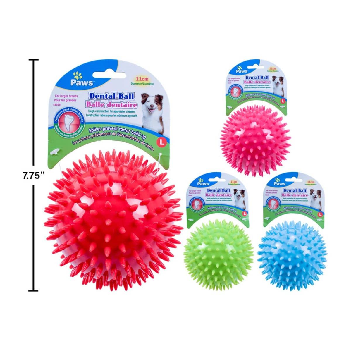 Bola Dental Redonda, 4.3 "De Diámetro,  (1Pza) (Viene En Colores Variados Al Azar)