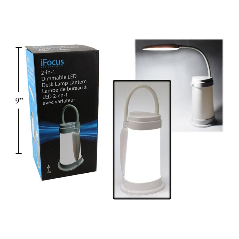 Ifocus, Lámpara De Escritorio LED Regulable 2 En 1, Linterna, USB Y B / O, Blanco, Cbx