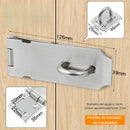 Aldaba Portacandado 5". Acero inoxidable. Pestillo de Seguridad para Puertas y Armarios.