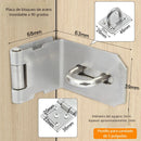 Aldaba Portacandado 5". Acero inoxidable Con Diseño en 90 Grados. Pestillo de Seguridad para Puertas y Armarios.