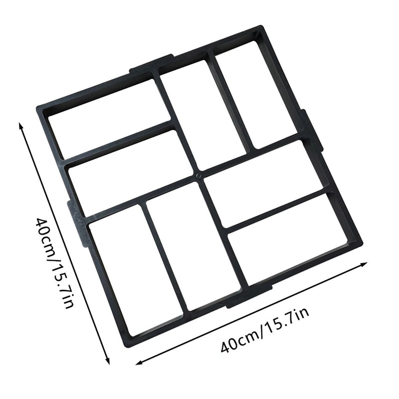 Molde para Veredas cemento de Ladrillo. Pavimento. Plantilla para Concreto 40 x 40 cm.