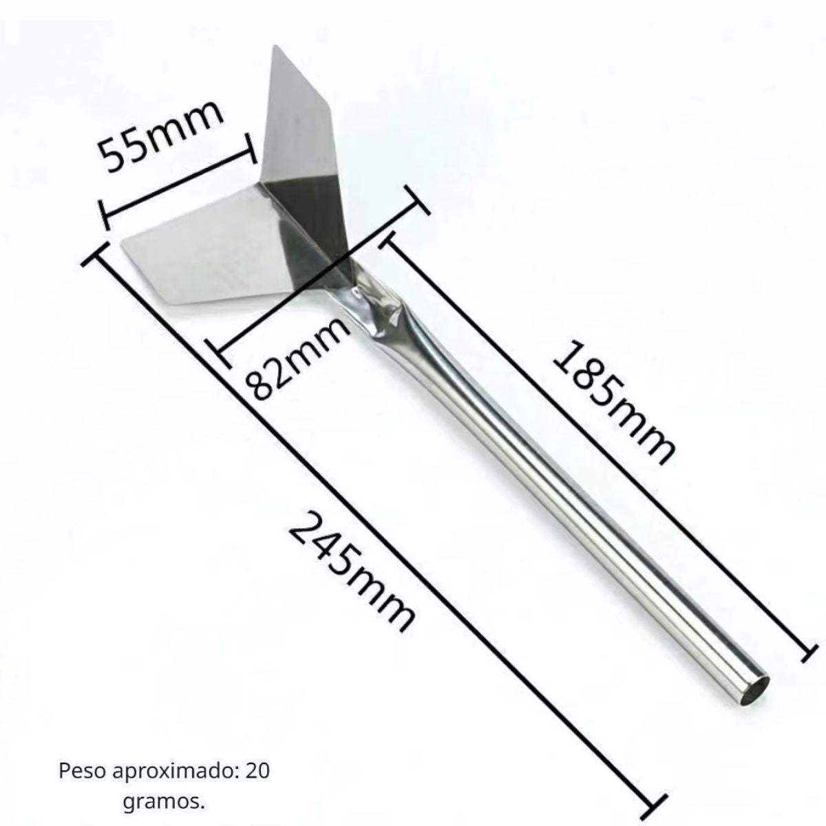 Llana de Esquina Externa. Herramienta de Acabado (3.2" x 2.2"). Remates De Esquina. Gypsum o cemento