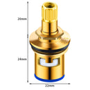 Cartucho repuesto de válvula agua para grifo 1/2 pulgada. Repuesto Universal para Llave de Paso – 20 estrías, vástago de cobre estándar.