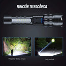 Linterna LED Recargable Alta Potencia XH-P50 con Zoom Telescópico y Resistencia al Agua.