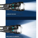 Linterna LED Recargable Alta Potencia XH-P50 con Zoom Telescópico y Resistencia al Agua.
