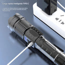 Linterna de Mano Recargable con Enfoque Ajustable y Resistencia al Agua. Ideal para Camping y Emergencias.