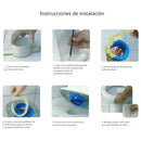 Brida Plástica flanche de Montaje para desague Inodoros 4 Tornillos Universal 90mm.