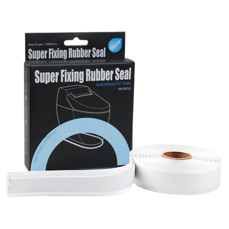 Cinta Selladora Impermeable Adhesiva para Inodoros y Lavamanos baño Goma Flexible Antifugas de 1680mm.