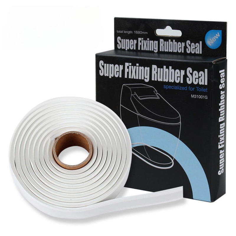 Cinta Selladora Impermeable Adhesiva para Inodoros y Lavamanos baño Goma Flexible Antifugas de 1680mm.