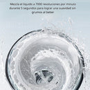 Termo Botella Mezcladora Portátil. Vaso Batidor Recargable de 630ml. Shaker de Proteína Eléctrico Color Negro.