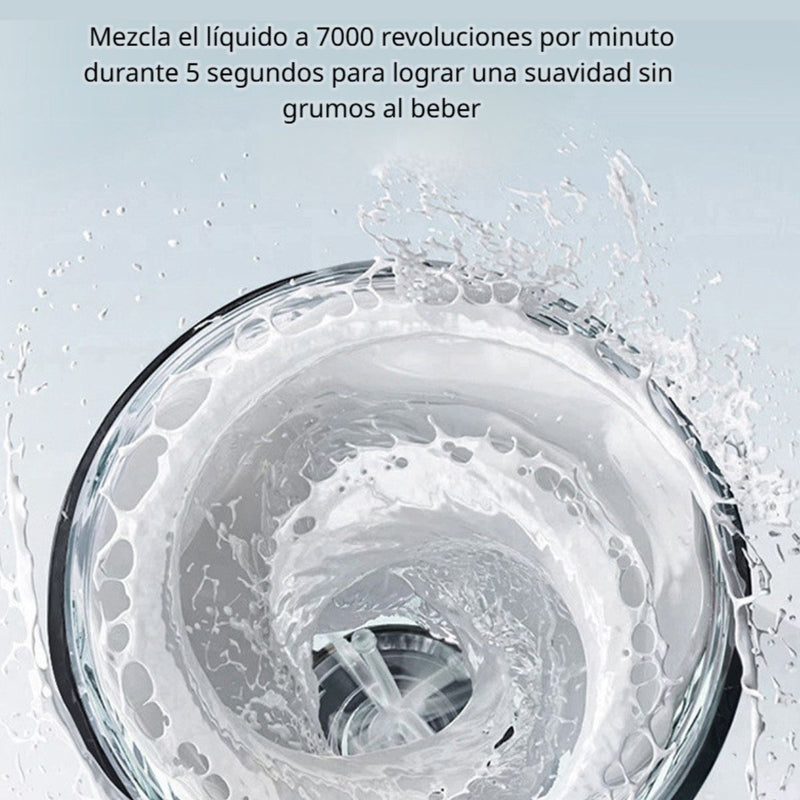 Termo Botella Mezcladora Portátil. Vaso Batidor Recargable de 630ml. Shaker de Proteína Eléctrico Color Negro.