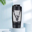 Termo Botella Mezcladora Portátil. Vaso Batidor Recargable de 630ml. Shaker de Proteína Eléctrico Color Negro.