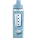 Botella de Agua Plastica 700 ml. Termo Cuadrado Celeste. BPA Free (23.7 fl oz).