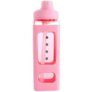 Botella de Agua Plastica 700 ml. Termo Cuadrado Rosa. BPA Free (23.7 fl oz).