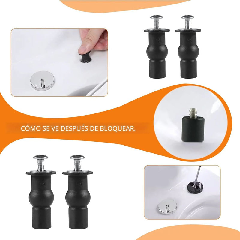 Tornillo Expansivo para Asiento de Inodoro Universal 18mm. (Juego de 2 Piezas) Perno de Repuesto Antideslizante.