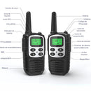 Radios Walkie Talkies De 2 Vías Y 22 Canales. Color Negro con. (Se Vende En Par).