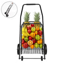 Carrito Plegable de Compras con Ruedas Grandes y Canasta Reforzada 57L. Carretilla Multiusos. Trolley