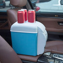 Mini Nevera Cooler Portátil 7.5L para Auto. Hielera para Carro12V. Función Frío 15°C y Calor 60°C. Hielera Pequeña Color Azul. 31x17x31 cm.